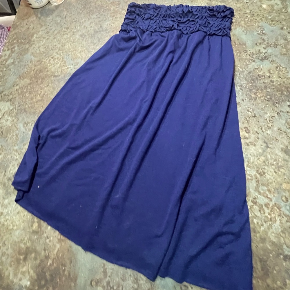 Navy xhilaration rouched dress